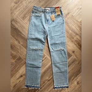 Levi's Women's Light Blue Distressed Jeans